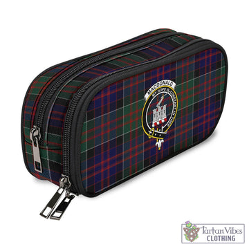 MacDonald (McDonald) of Clanranald Tartan Pen and Pencil Case with Family Crest