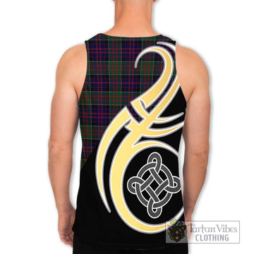 MacDonald (McDonald) of Clanranald Tartan Men's Tank Top with Family Crest and Celtic Symbol Style