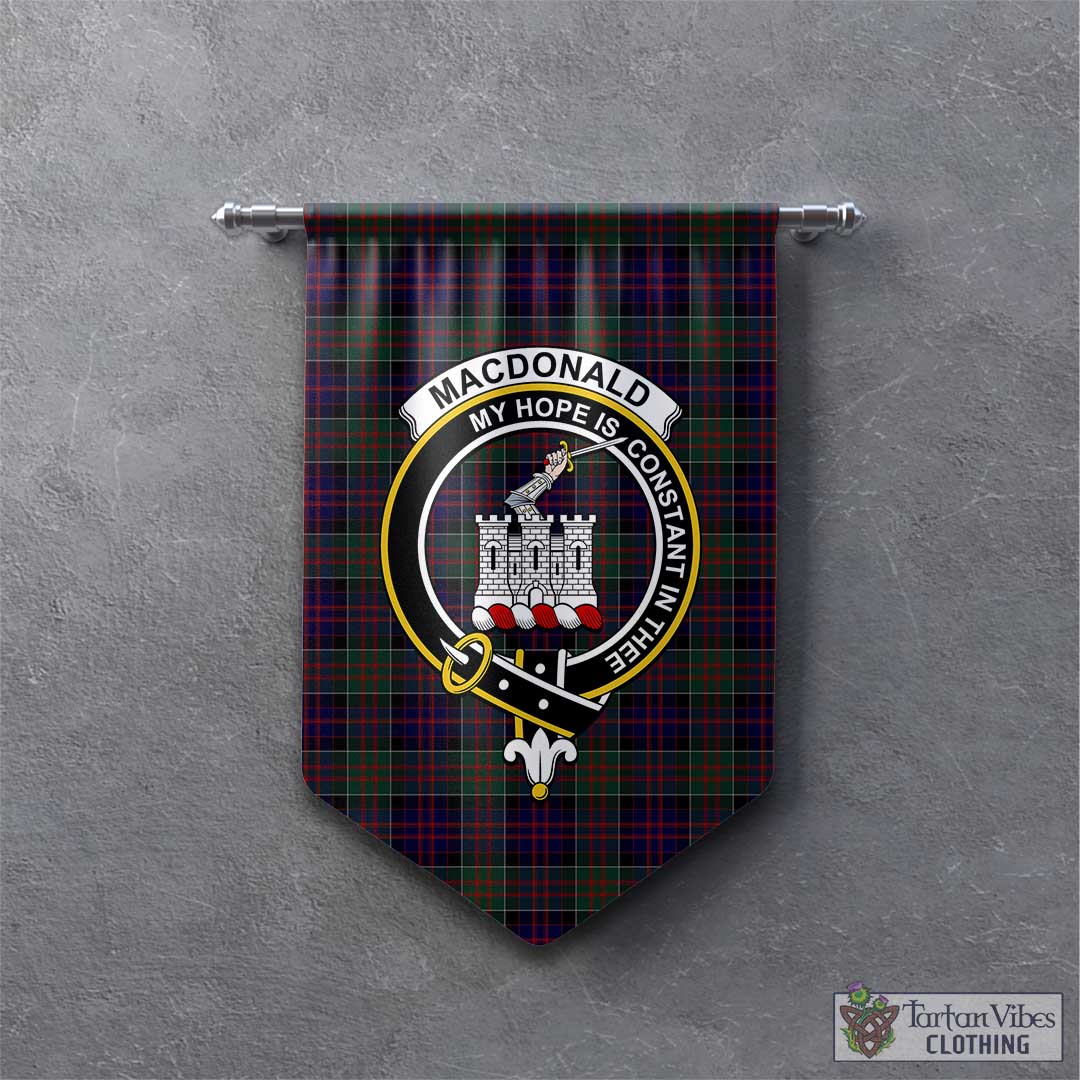 Tartan Vibes Clothing MacDonald of Clan Ranald Tartan Gonfalon, Tartan Banner with Family Crest