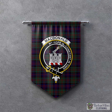 MacDonald (McDonald) of Clanranald Tartan Gonfalon, Tartan Banner with Family Crest