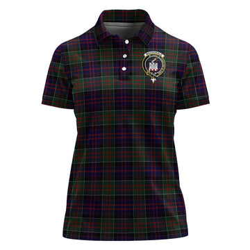 MacDonald (McDonald) of Clanranald Tartan Polo Shirt with Family Crest For Women