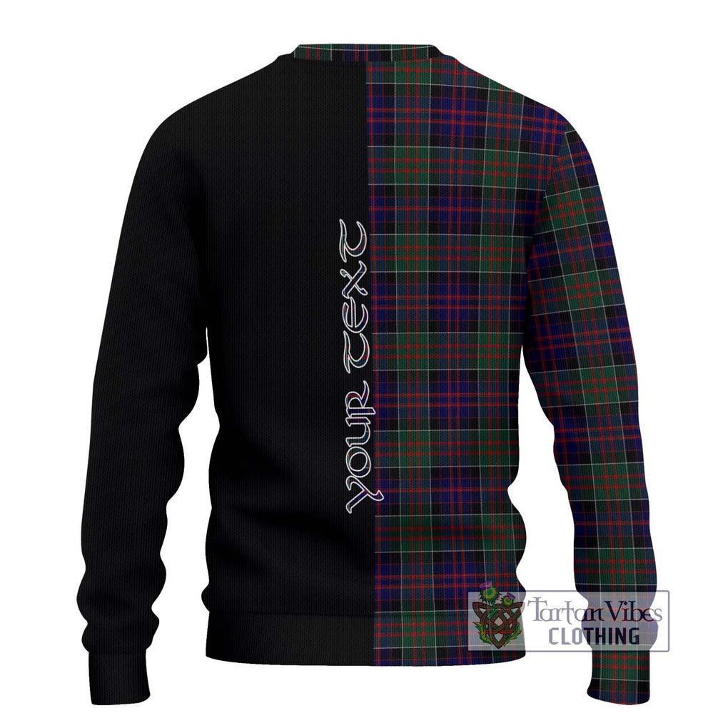 MacDonald (McDonald) of Clanranald Tartan Knitted Sweater with Family Crest and Half Of Me Style - Tartanvibesclothing Shop