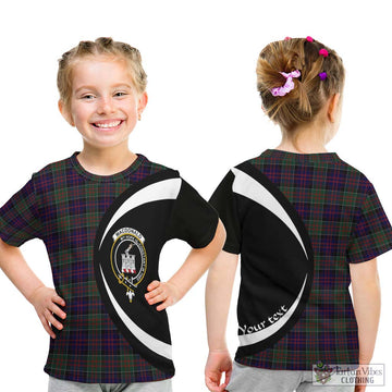 MacDonald (McDonald) of Clanranald Tartan Kid T-Shirt with Family Crest Circle Style