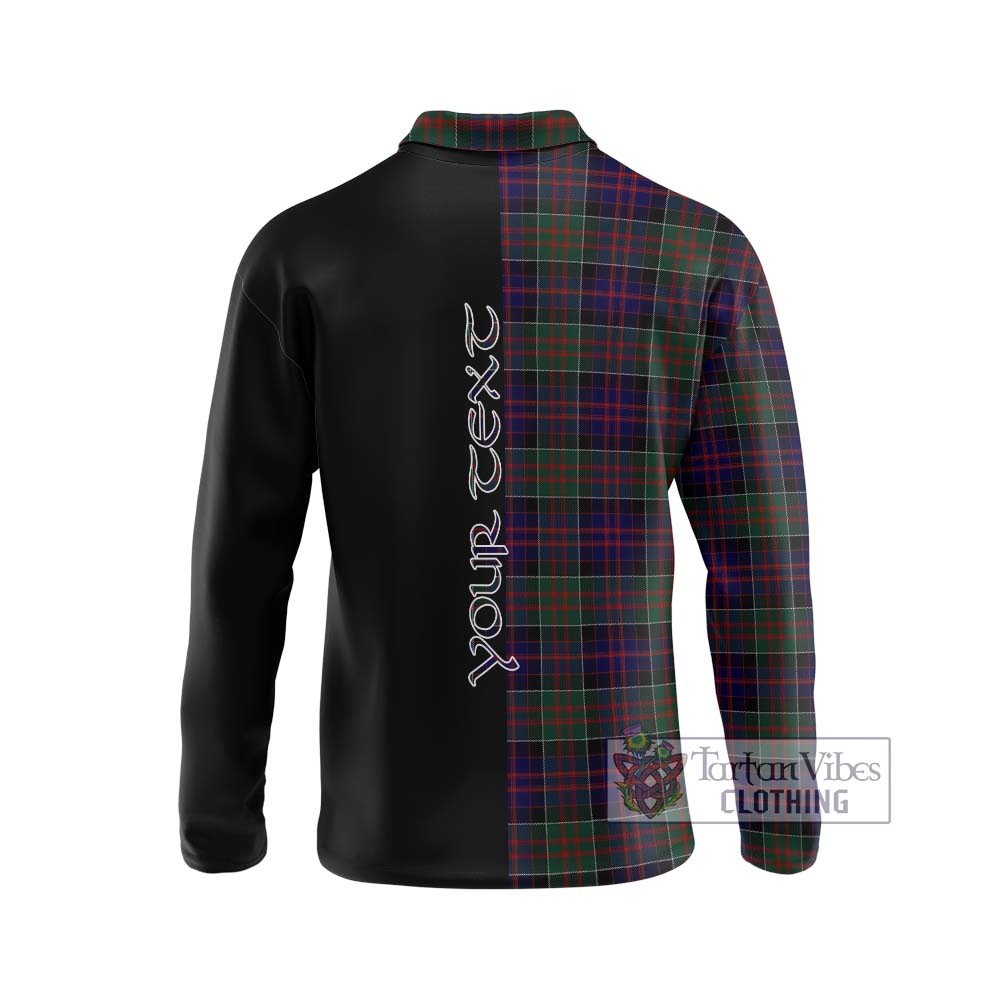 MacDonald (McDonald) of Clanranald Tartan Long Sleeve Polo Shirt with Family Crest and Half Of Me Style - Tartanvibesclothing Shop