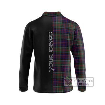 MacDonald (McDonald) of Clanranald Tartan Long Sleeve Polo Shirt with Family Crest and Half Of Me Style