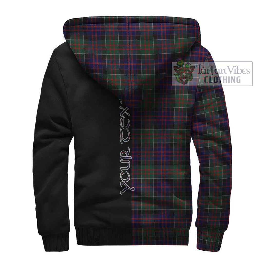 MacDonald (McDonald) of Clanranald Tartan Sherpa Hoodie with Family Crest and Half Of Me Style - Tartanvibesclothing Shop