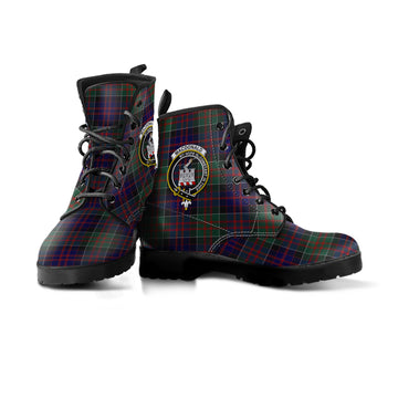 MacDonald (McDonald) of Clanranald Tartan Leather Boots with Family Crest