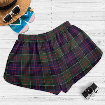 MacDonald (McDonald) of Clanranald Tartan Womens Shorts with Family Crest