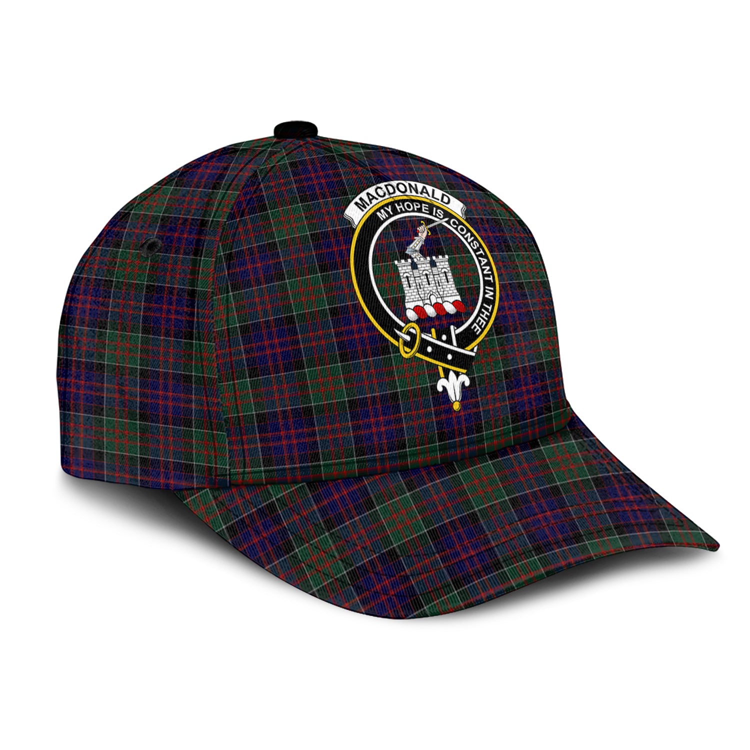 MacDonald (McDonald) of Clanranald Tartan Classic Cap with Family Crest - Tartan Vibes Clothing