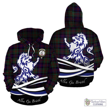 MacDonald (McDonald) of Clanranald Tartan Hoodie with Alba Gu Brath Regal Lion Emblem