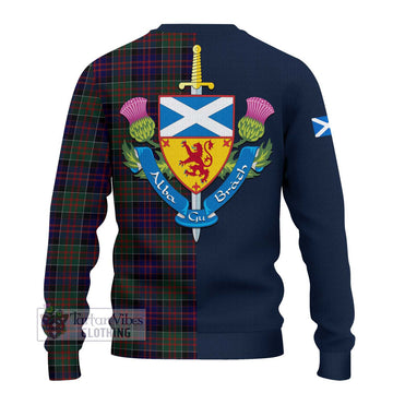 MacDonald (McDonald) of Clanranald Tartan Ugly Sweater with Scottish Lion Royal Arm Half Style