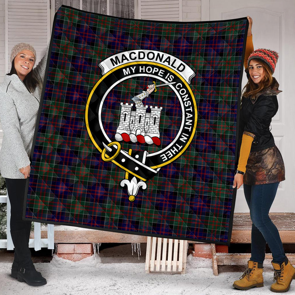 macdonald-of-clan-ranald-tartan-quilt-with-family-crest