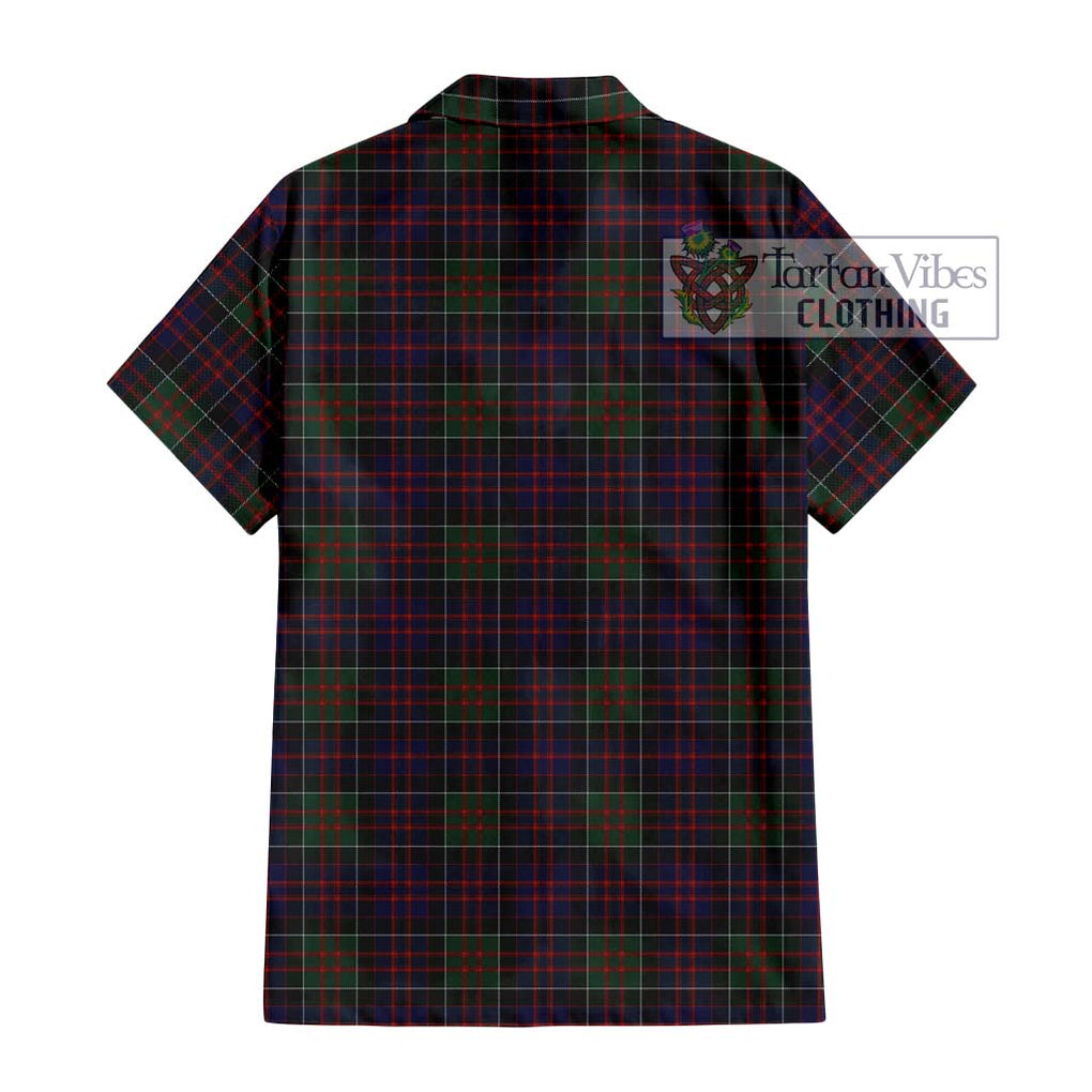 MacDonald (McDonald) of Clanranald Tartan Short Sleeve Button Shirt with Family Crest DNA In Me Style - Tartanvibesclothing Shop