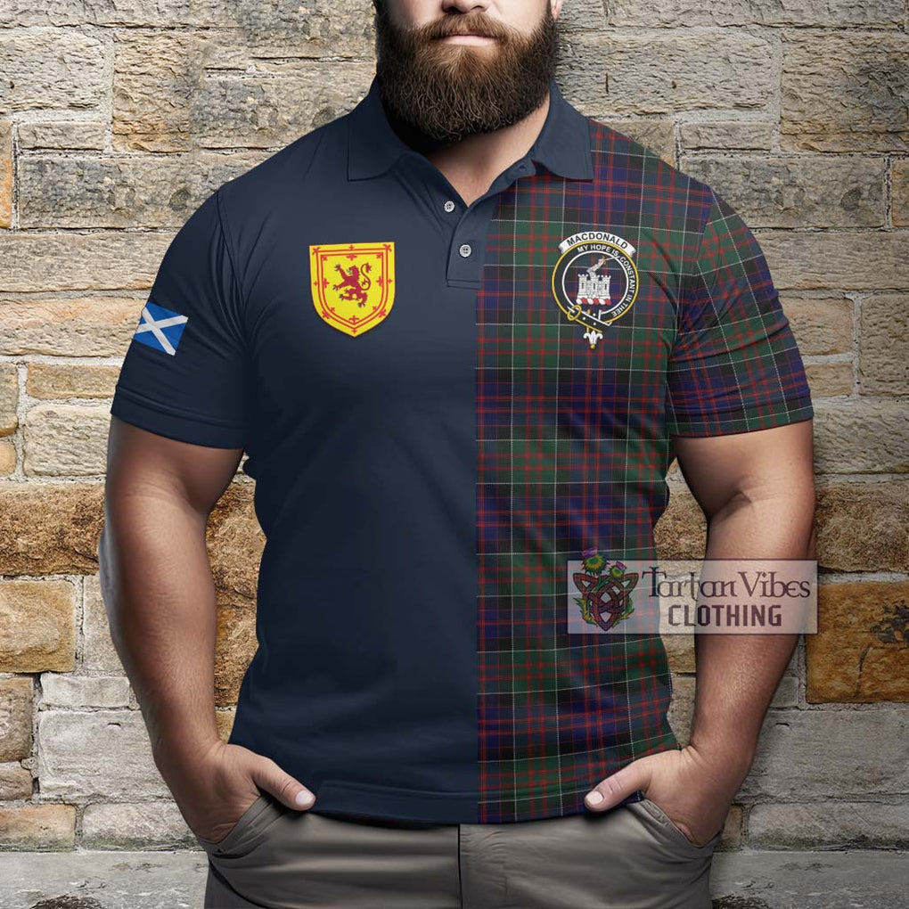 Tartan Vibes Clothing MacDonald of Clan Ranald Tartan Polo Shirt with Scottish Lion Royal Arm Half Style