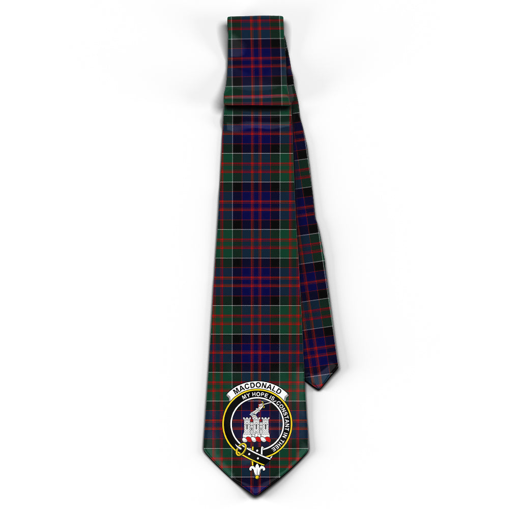 MacDonald (McDonald) of Clanranald Tartan Classic Necktie with Family Crest - Tartan Vibes Clothing