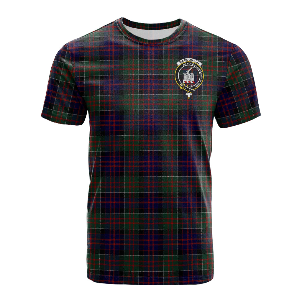 MacDonald (McDonald) of Clanranald Tartan T-Shirt with Family Crest - Tartan Vibes Clothing