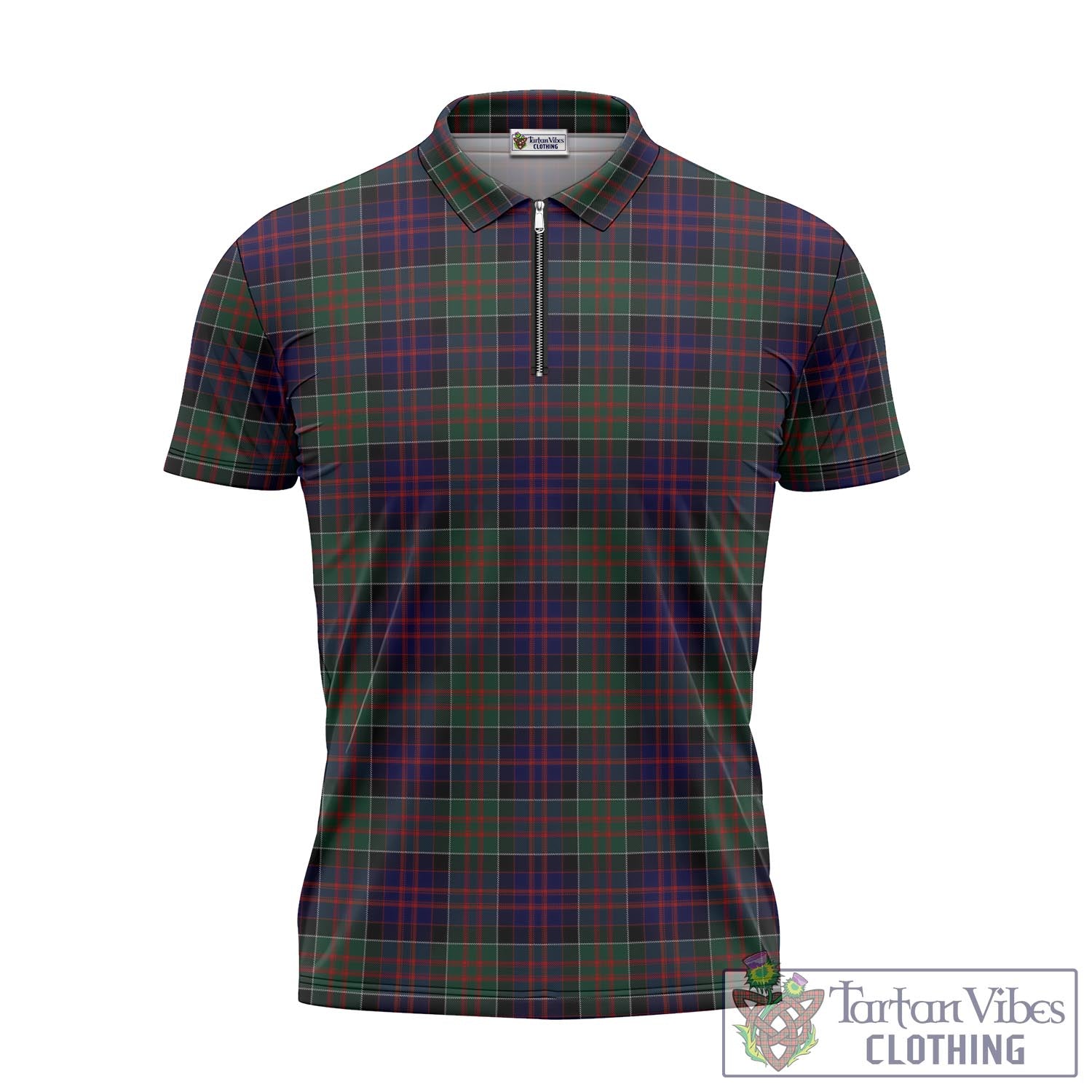 Tartan Vibes Clothing MacDonald of Clan Ranald Tartan Zipper Polo Shirt