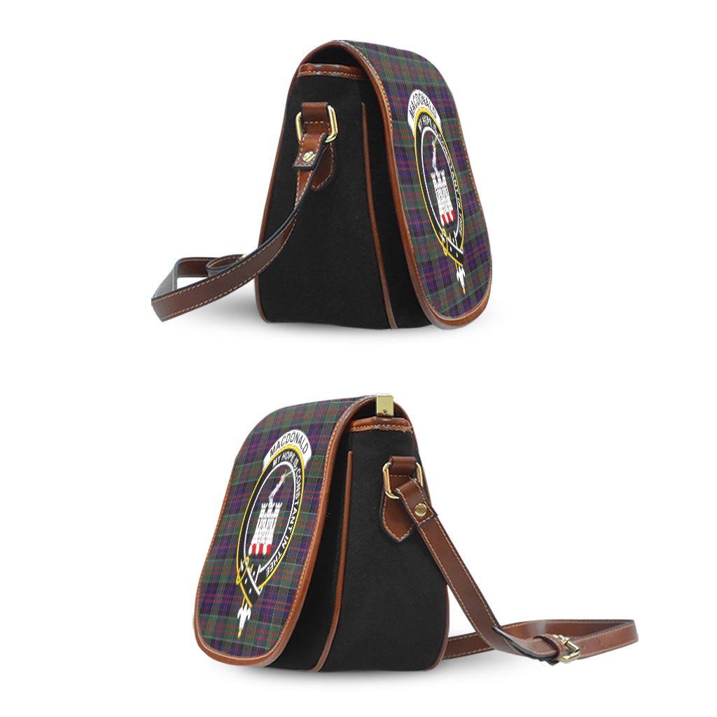 MacDonald (McDonald) of Clanranald Tartan Saddle Bag with Family Crest - Tartan Vibes Clothing