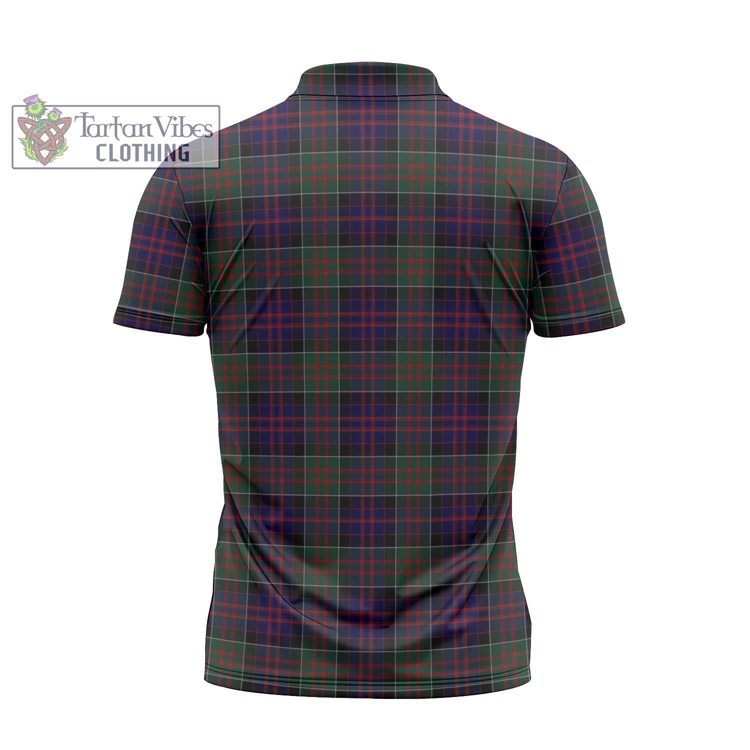 Tartan Vibes Clothing MacDonald of Clan Ranald Tartan Zipper Polo Shirt with Family Crest