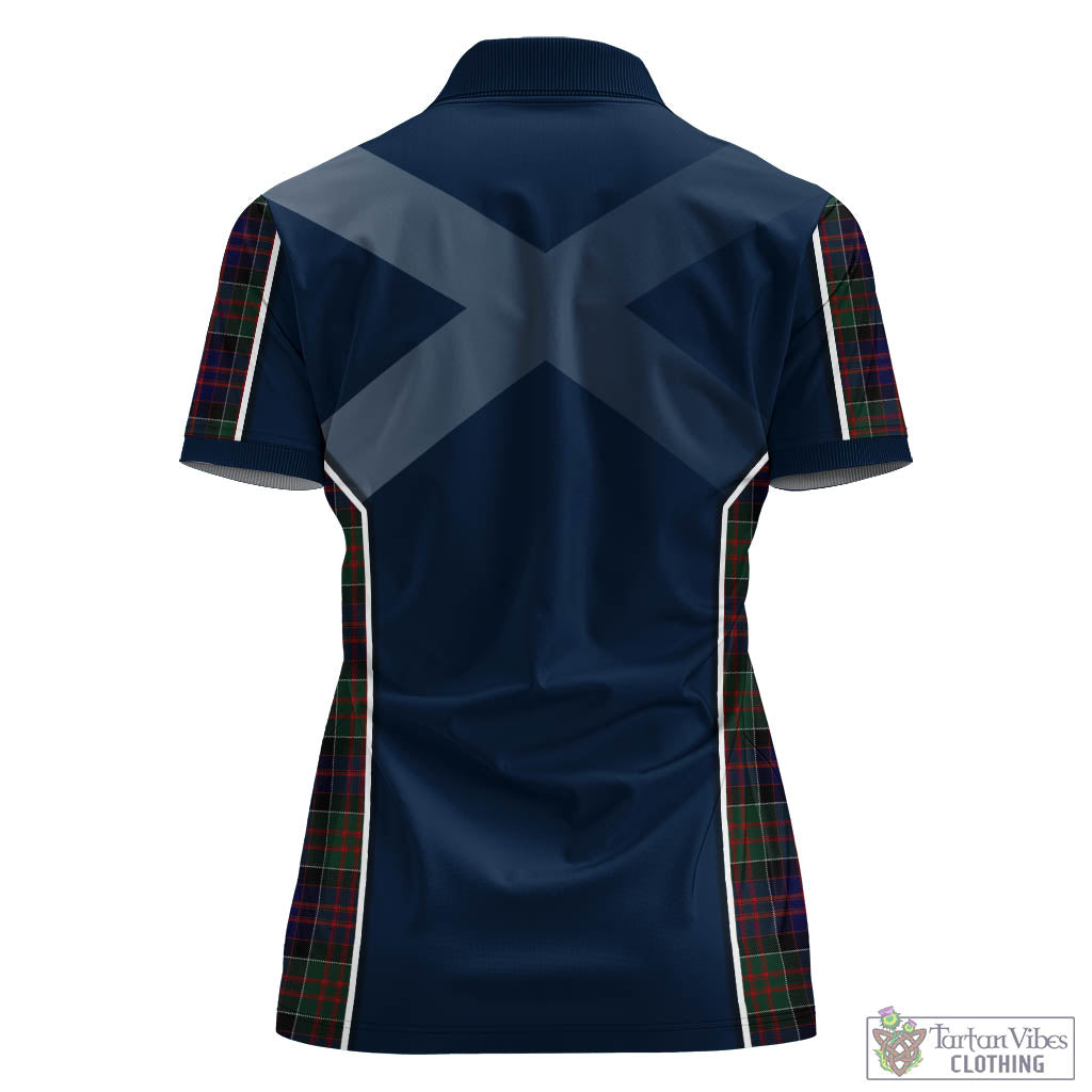 Tartan Vibes Clothing MacDonald of Clan Ranald Tartan Women's Polo Shirt with Family Crest and Scottish Thistle Vibes Sport Style