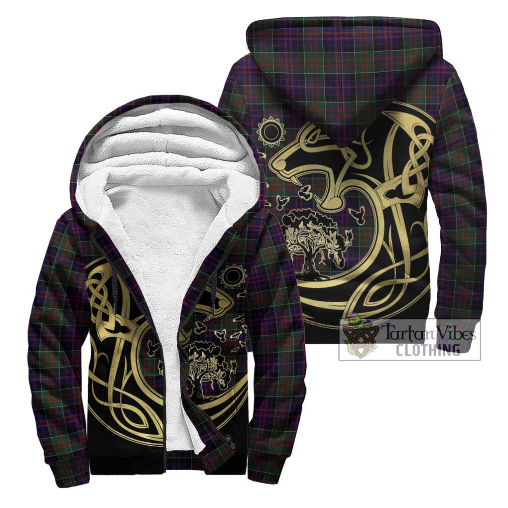 MacDonald (McDonald) of Clanranald Tartan Sherpa Hoodie with Family Crest Celtic Wolf Style Unisex - Tartan Vibes Clothing