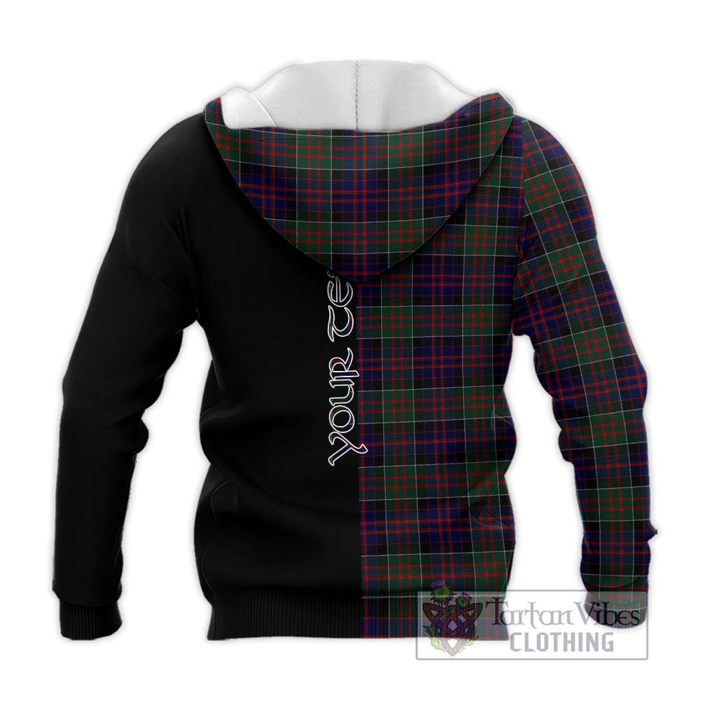 MacDonald (McDonald) of Clanranald Tartan Knitted Hoodie with Family Crest and Half Of Me Style - Tartanvibesclothing Shop