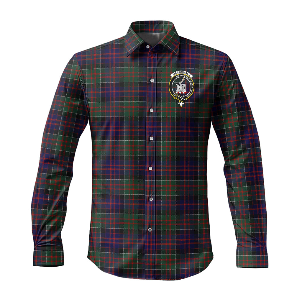 macdonald-of-clan-ranald-tartan-long-sleeve-button-up-shirt-with-family-crest