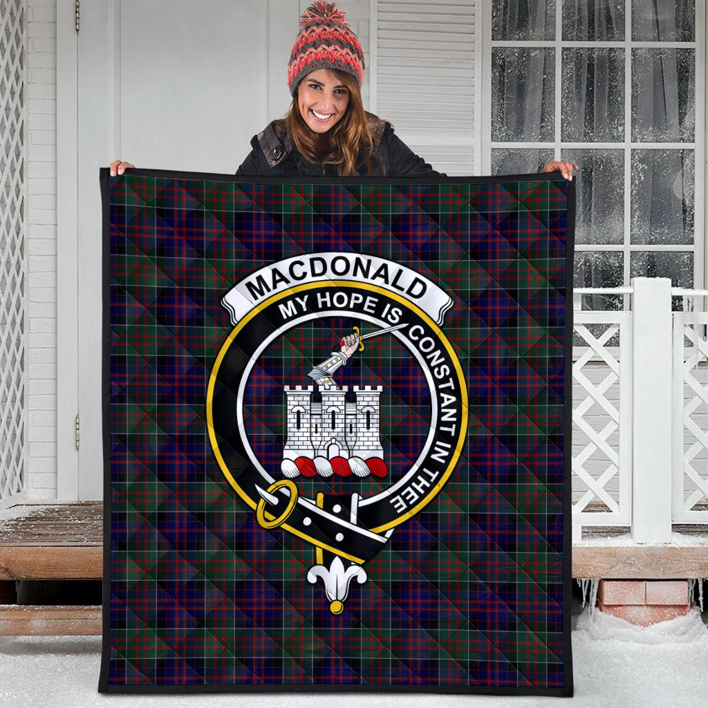 macdonald-of-clan-ranald-tartan-quilt-with-family-crest