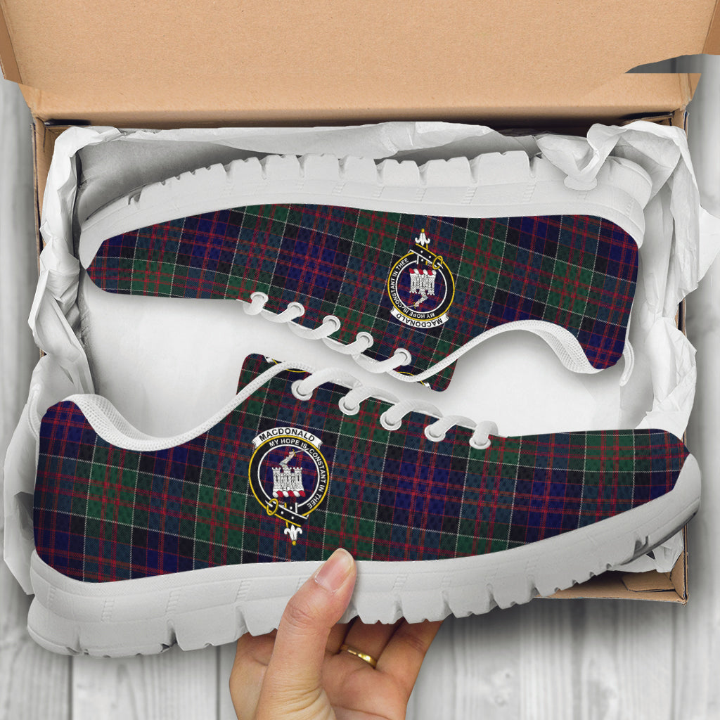 MacDonald (McDonald) of Clanranald Tartan Sneakers with Family Crest - Tartan Vibes Clothing