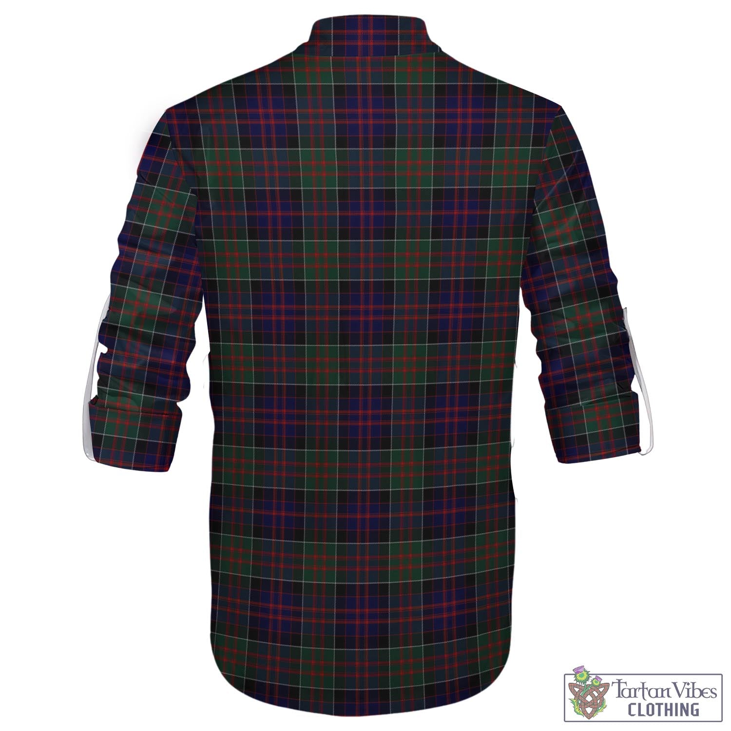 Tartan Vibes Clothing MacDonald of Clan Ranald Tartan Men's Scottish Traditional Jacobite Ghillie Kilt Shirt