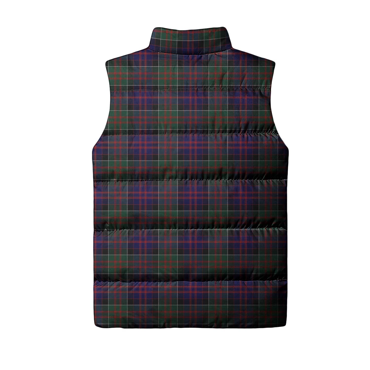 MacDonald of Clan Ranald Tartan Sleeveless Puffer Jacket with Family Crest - Tartanvibesclothing