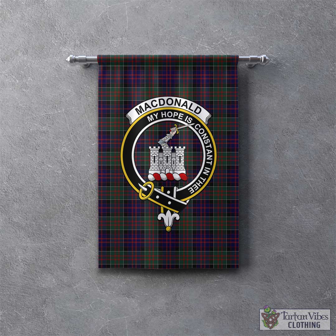 Tartan Vibes Clothing MacDonald of Clan Ranald Tartan Gonfalon, Tartan Banner with Family Crest