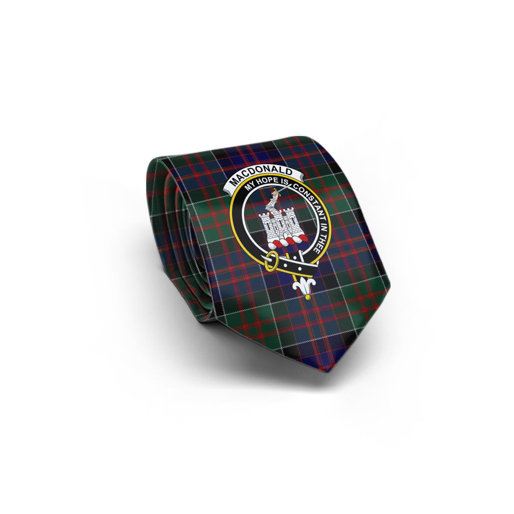 MacDonald (McDonald) of Clanranald Tartan Classic Necktie with Family Crest - Tartan Vibes Clothing