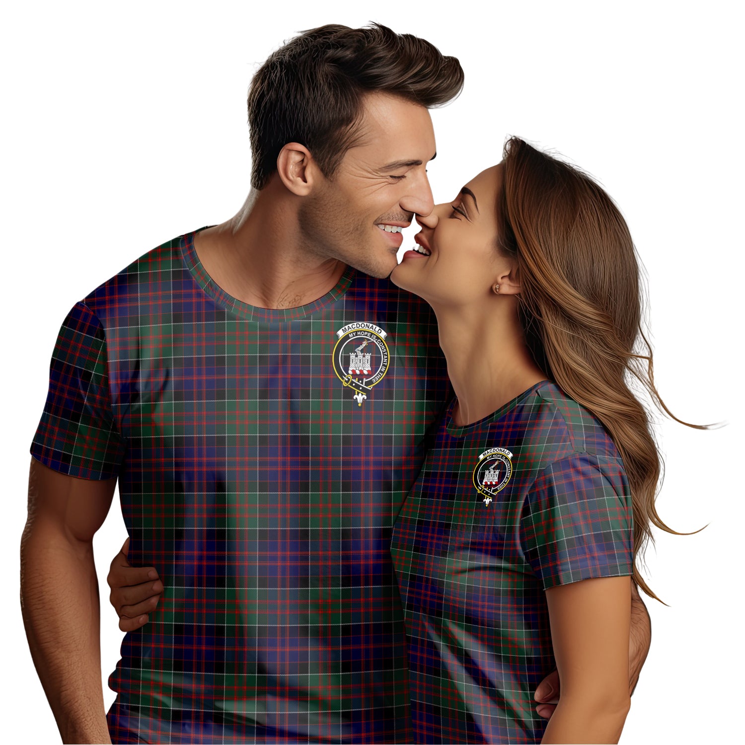 MacDonald (McDonald) of Clanranald Tartan T-Shirt with Family Crest - Tartan Vibes Clothing