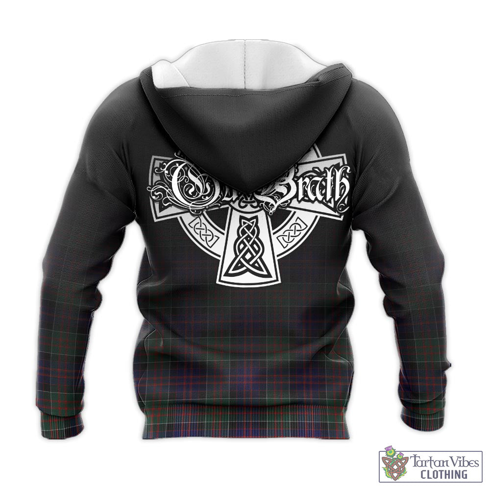 Tartan Vibes Clothing MacDonald of Clan Ranald Tartan Knitted Hoodie Featuring Alba Gu Brath Family Crest Celtic Inspired