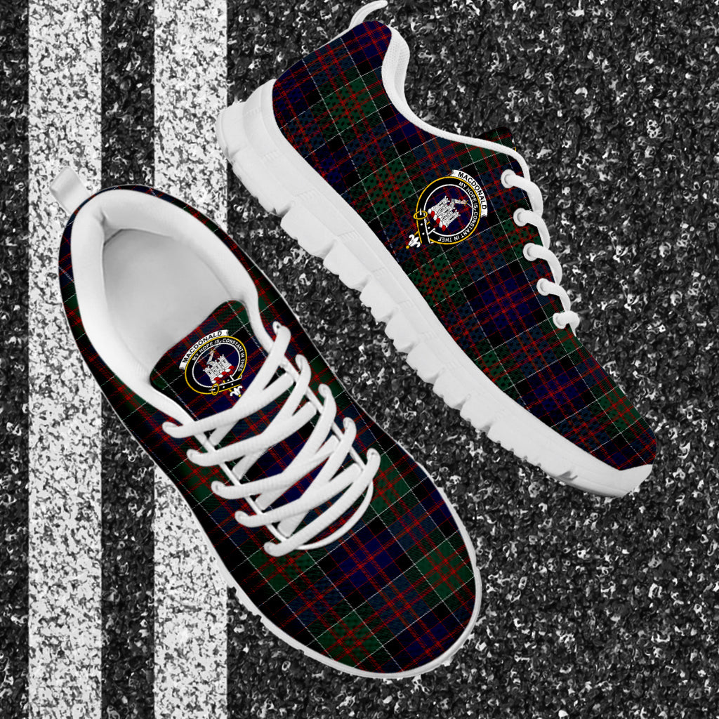 MacDonald (McDonald) of Clanranald Tartan Sneakers with Family Crest - Tartan Vibes Clothing