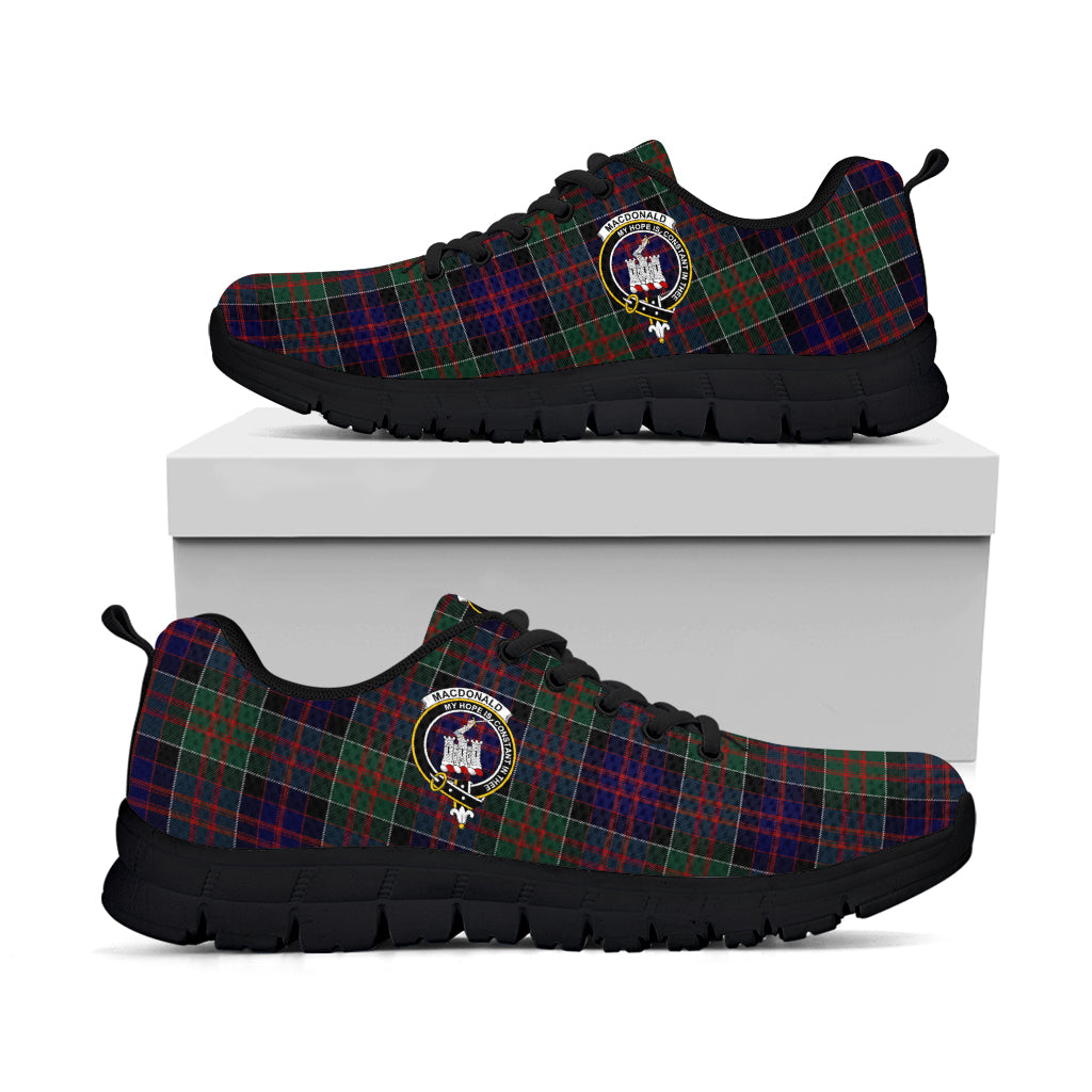 MacDonald (McDonald) of Clanranald Tartan Sneakers with Family Crest - Tartan Vibes Clothing