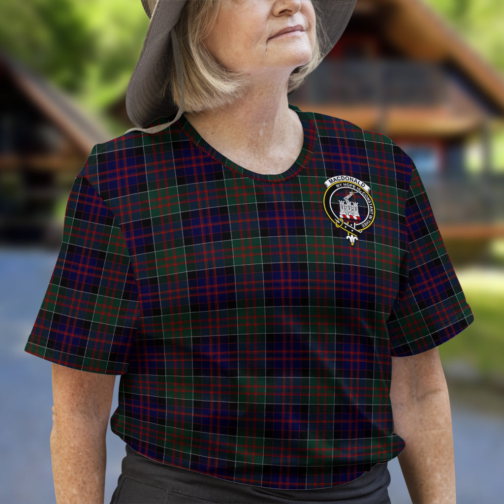 MacDonald (McDonald) of Clanranald Tartan T-Shirt with Family Crest - Tartan Vibes Clothing