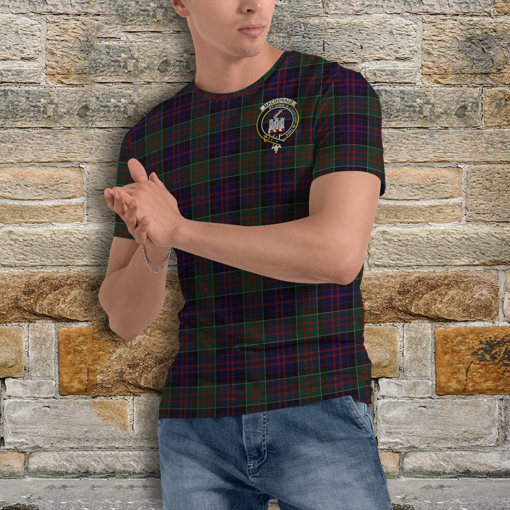 MacDonald (McDonald) of Clanranald Tartan T-Shirt with Family Crest - Tartan Vibes Clothing