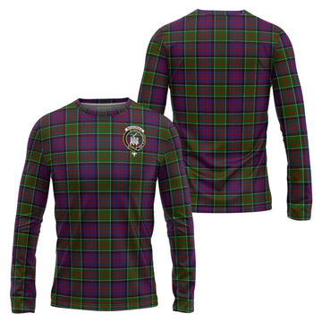 MacDonald of Clan Ranald Modern Tartan Long Sleeve T-Shirt with Family Crest