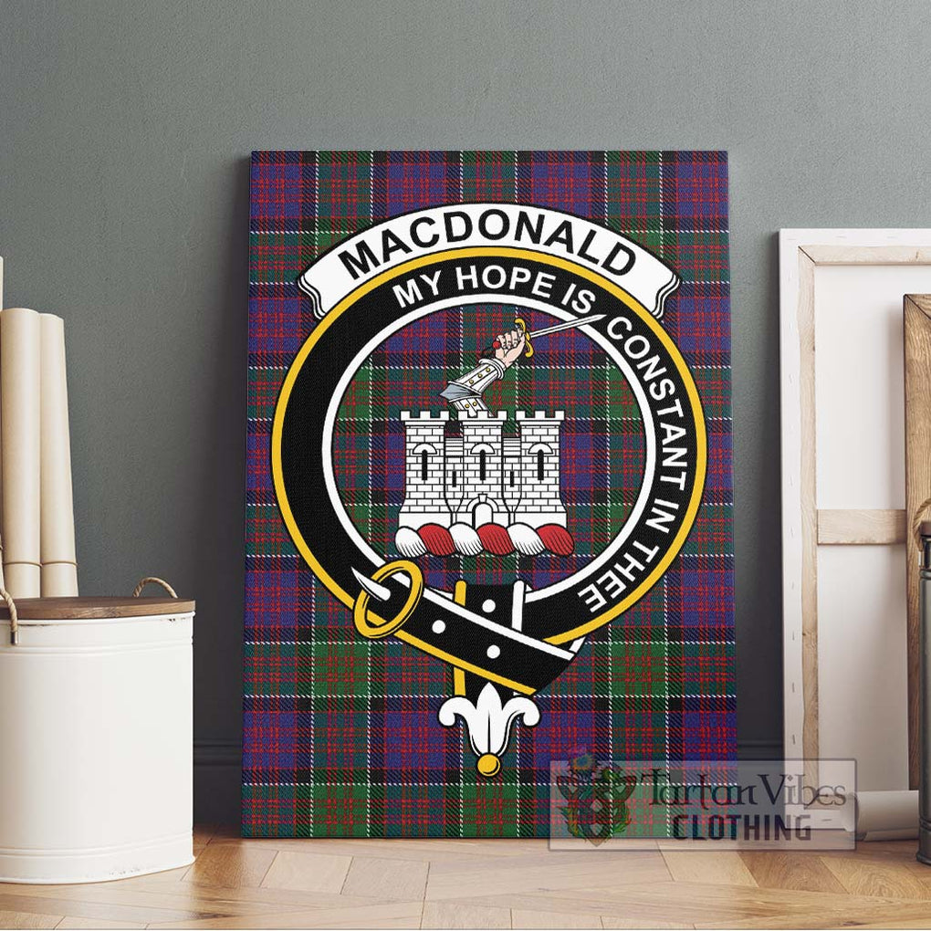 MacDonald of Clan Ranald Modern Tartan Canvas Print Wall Art with Family Crest Without Frame - Tartan Vibes Clothing