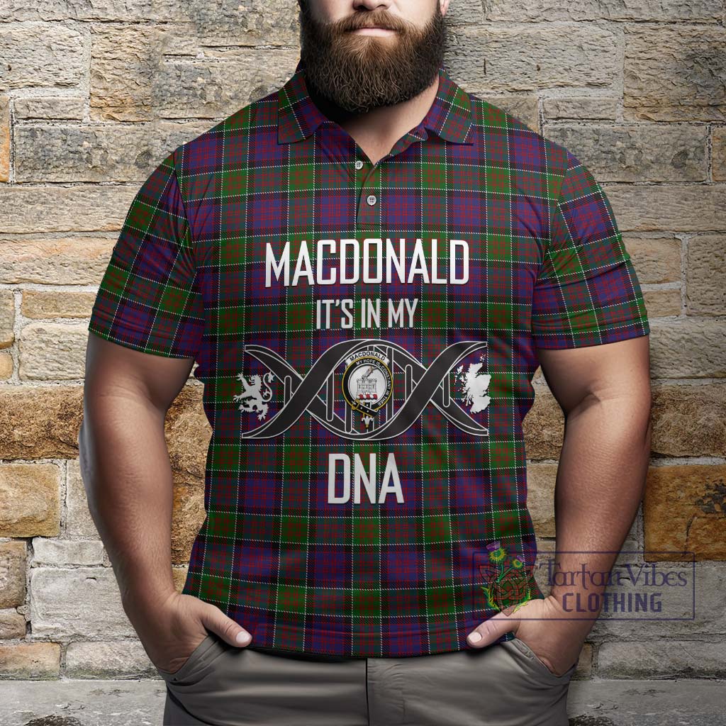 MacDonald of Clan Ranald Modern Tartan Polo Shirt with Family Crest DNA In Me Style Kid - Tartanvibesclothing Shop