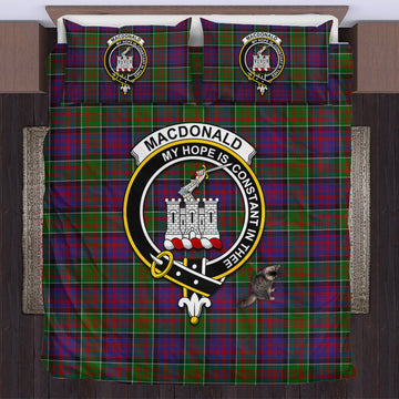 MacDonald of Clan Ranald Modern Tartan Bedding Set with Family Crest