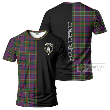 MacDonald of Clan Ranald Modern Tartan T-Shirt with Family Crest and Half Of Me Style