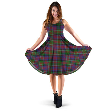 MacDonald of Clan Ranald Modern Tartan Sleeveless Midi Womens Dress