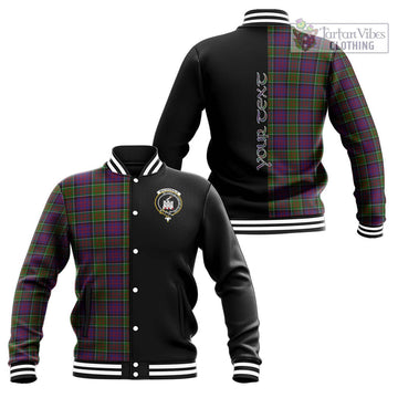 MacDonald of Clan Ranald Modern Tartan Baseball Jacket with Family Crest and Half Of Me Style