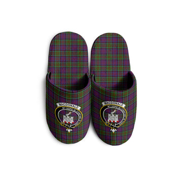 MacDonald of Clan Ranald Modern Tartan Home Slippers with Family Crest