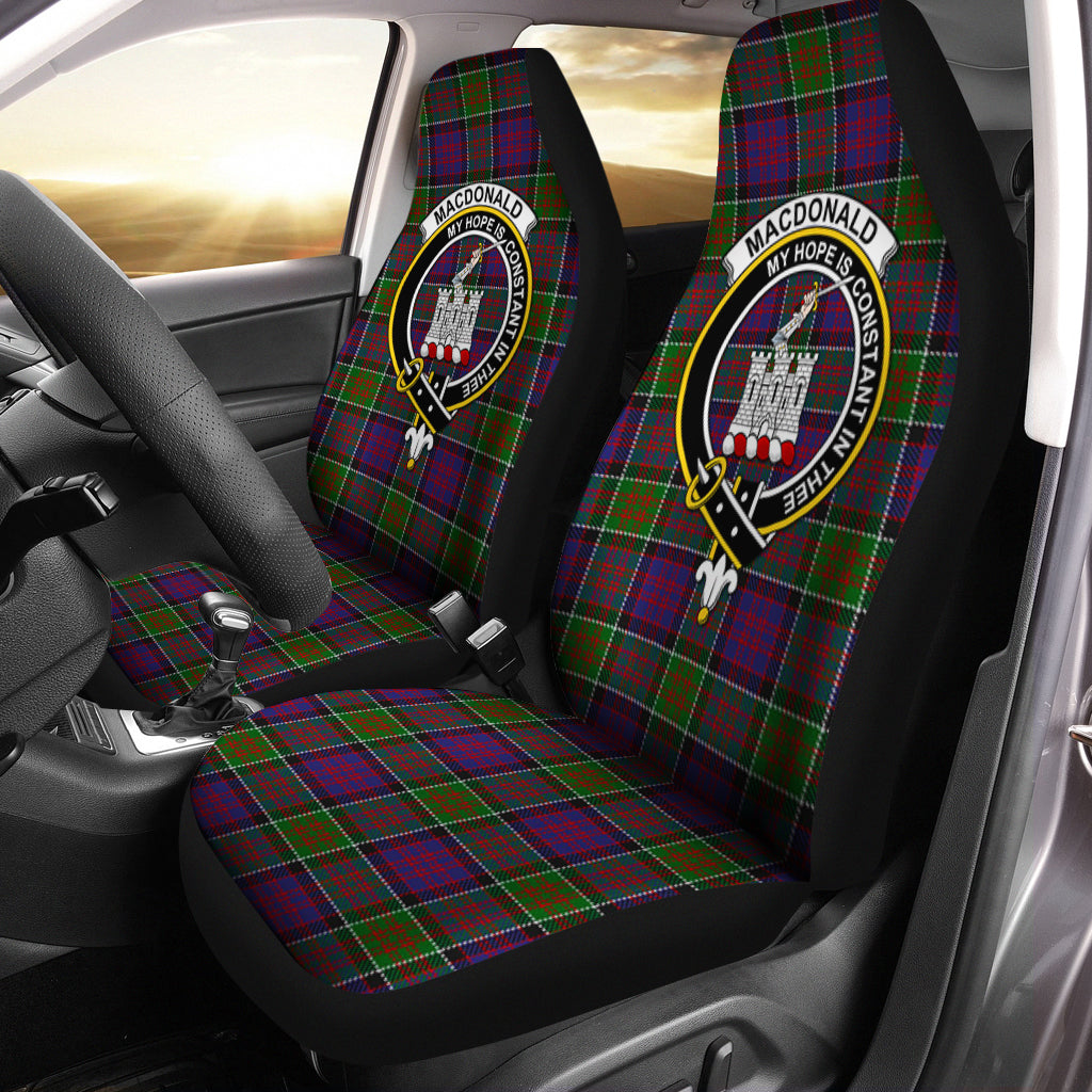 MacDonald of Clan Ranald Modern Tartan Car Seat Cover with Family Crest One Size - Tartanvibesclothing