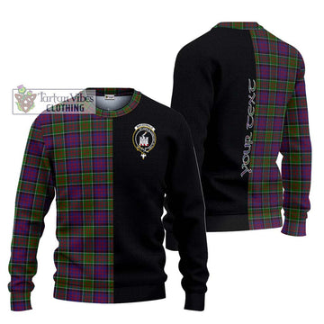 MacDonald of Clan Ranald Modern Tartan Ugly Sweater with Family Crest and Half Of Me Style