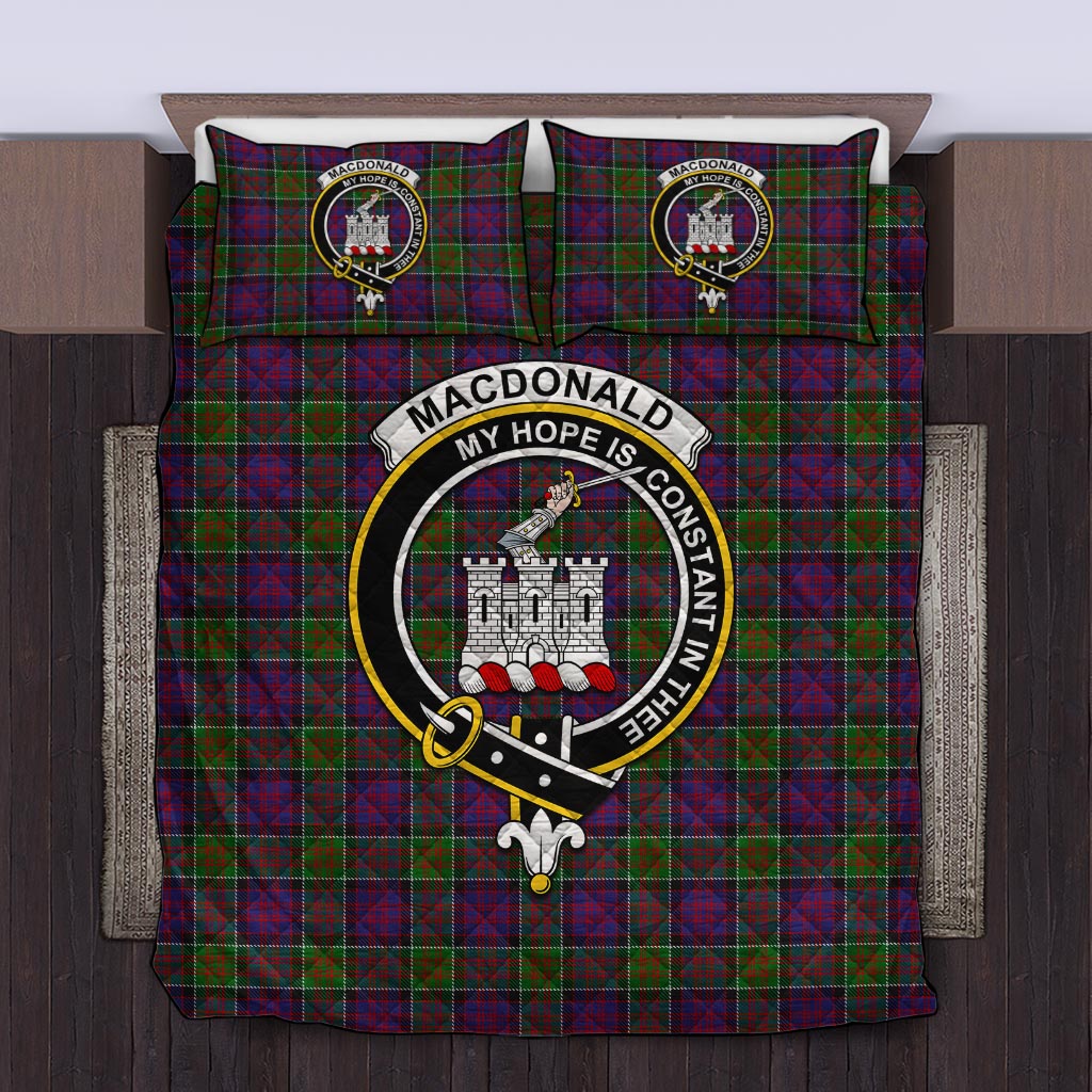 MacDonald of Clan Ranald Modern Tartan Quilt Bed Set with Family Crest Twin - Tartan Vibes Clothing